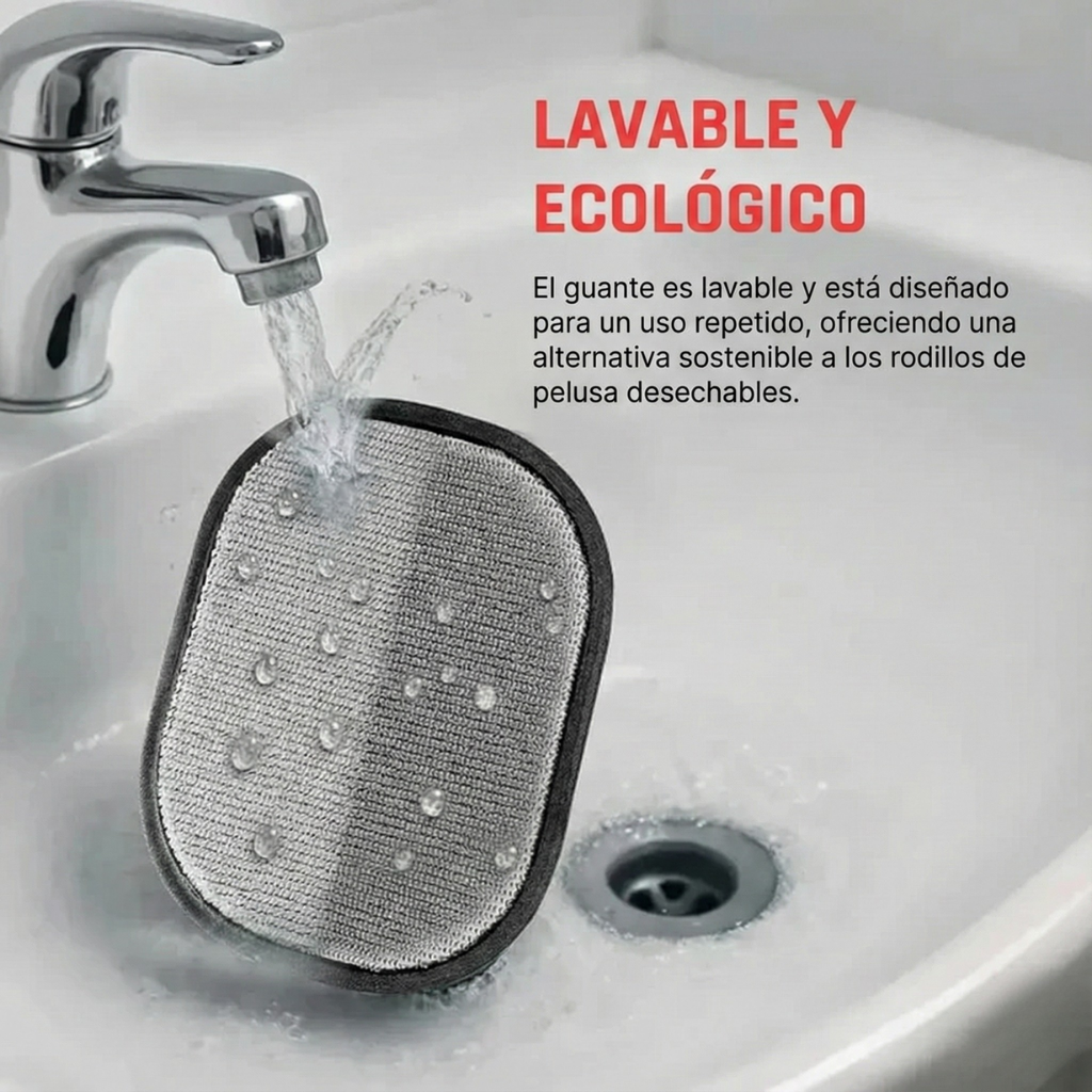 2x1 Guante Quita-Pelos + REGALO: Cepillo Vapor