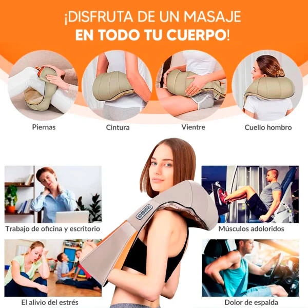 Masajeador Shiatsu de Cuello y Espalda + REGALO: Corrector de Postura