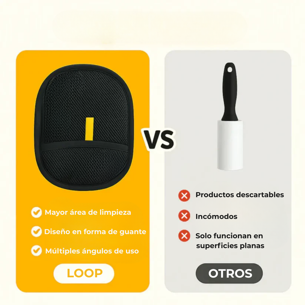 2x1 Guante Quita-Pelos + REGALO: Cepillo Vapor