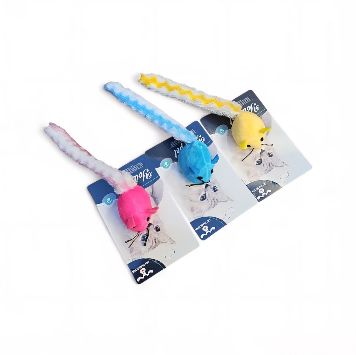 Juguete raton cola bicolor